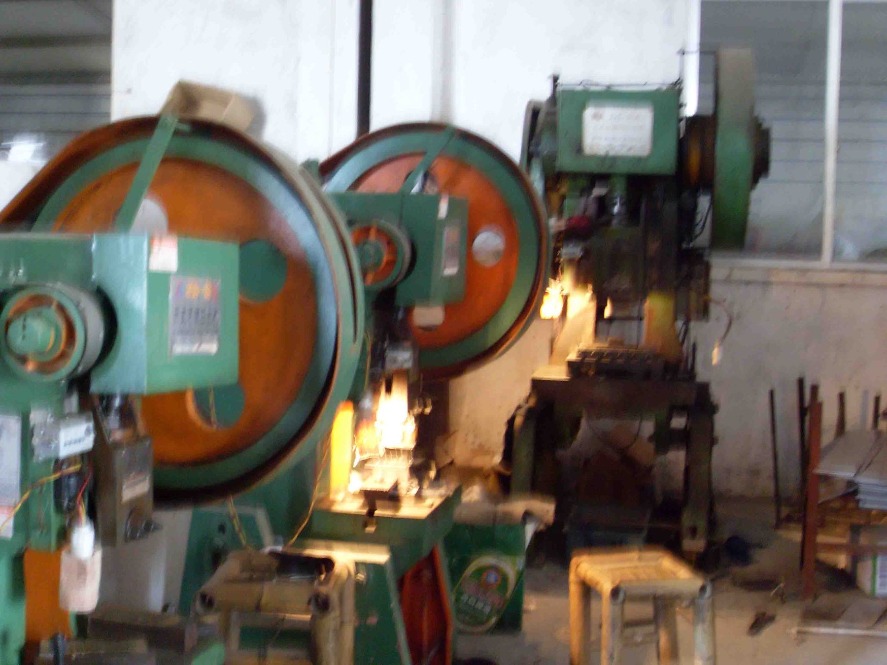 Stamping machine in workshop